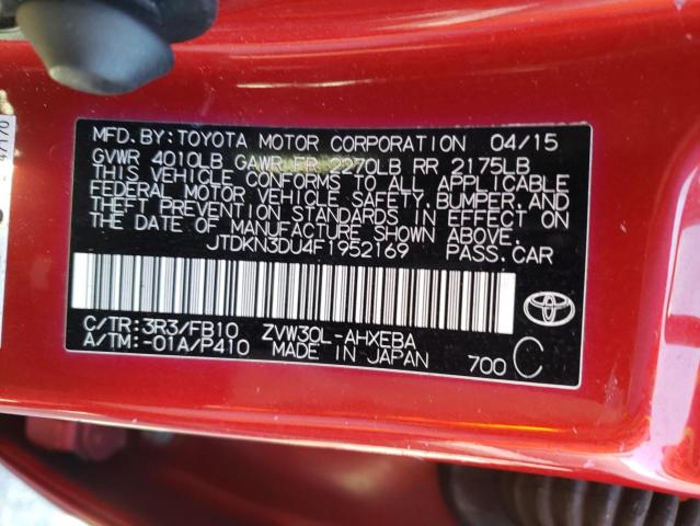 Photo 11 VIN: JTDKN3DU4F1952169 - TOYOTA PRIUS 