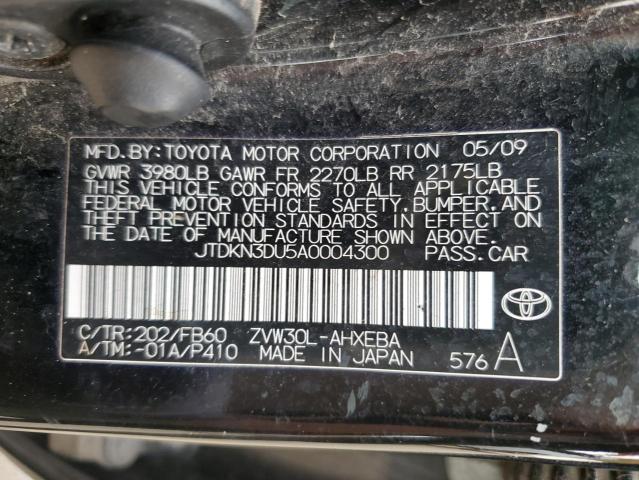 Photo 11 VIN: JTDKN3DU5A0004300 - TOYOTA PRIUS 