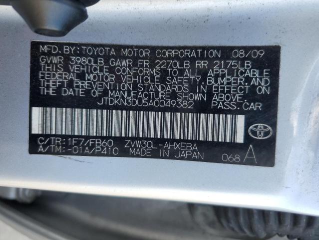 Photo 9 VIN: JTDKN3DU5A0049382 - TOYOTA PRIUS 