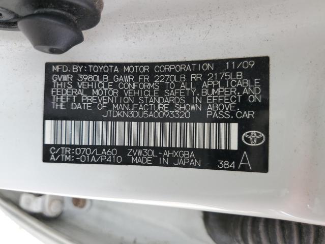 Photo 12 VIN: JTDKN3DU5A0093320 - TOYOTA PRIUS 