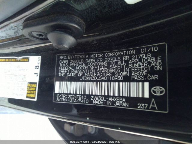 Photo 8 VIN: JTDKN3DU5A0118930 - TOYOTA PRIUS 