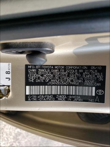 Photo 9 VIN: JTDKN3DU5A0179954 - TOYOTA PRIUS 