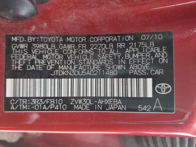 Photo 9 VIN: JTDKN3DU5A0211480 - TOYOTA PRIUS 