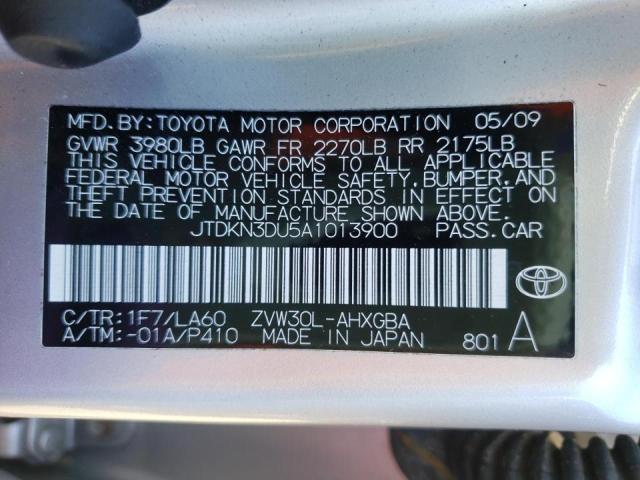 Photo 9 VIN: JTDKN3DU5A1013900 - TOYOTA PRIUS 