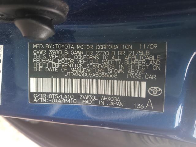 Photo 9 VIN: JTDKN3DU5A5088668 - TOYOTA PRIUS 