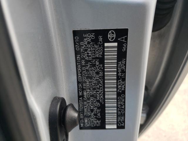 Photo 9 VIN: JTDKN3DU5A5188124 - TOYOTA PRIUS 