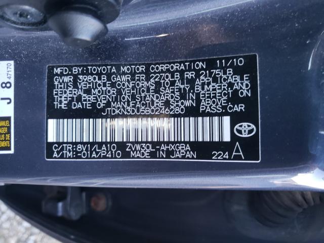 Photo 9 VIN: JTDKN3DU5B0246280 - TOYOTA PRIUS 