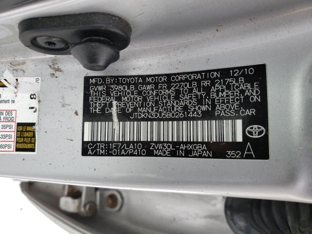 Photo 9 VIN: JTDKN3DU5B0261443 - TOYOTA PRIUS 