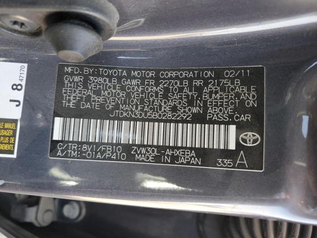 Photo 12 VIN: JTDKN3DU5B0282292 - TOYOTA PRIUS 