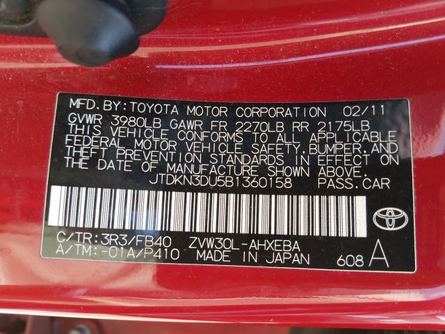 Photo 9 VIN: JTDKN3DU5B1360158 - TOYOTA PRIUS 