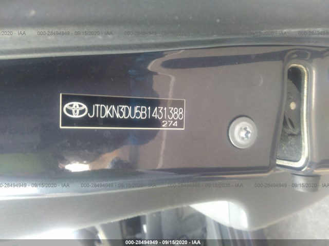 Photo 8 VIN: JTDKN3DU5B1431388 - TOYOTA PRIUS 