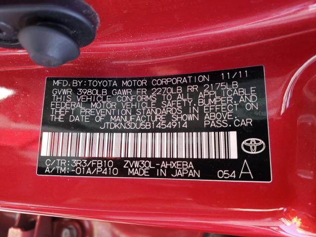 Photo 9 VIN: JTDKN3DU5B1454914 - TOYOTA PRIUS 