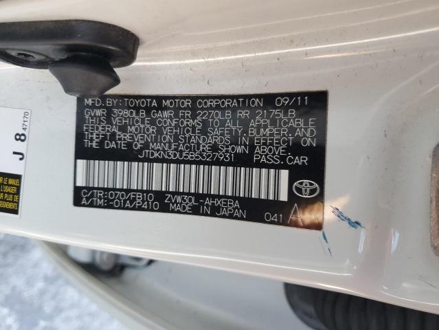 Photo 11 VIN: JTDKN3DU5B5327931 - TOYOTA PRIUS 