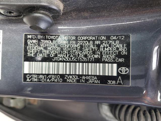 Photo 11 VIN: JTDKN3DU5C1535171 - TOYOTA PRIUS 