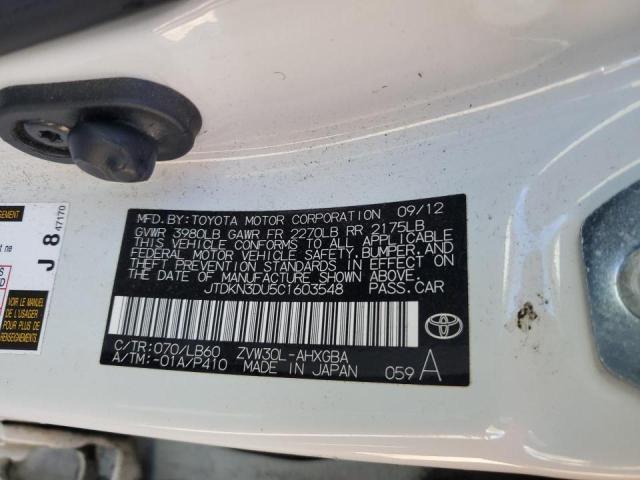 Photo 12 VIN: JTDKN3DU5C1603548 - TOYOTA PRIUS 