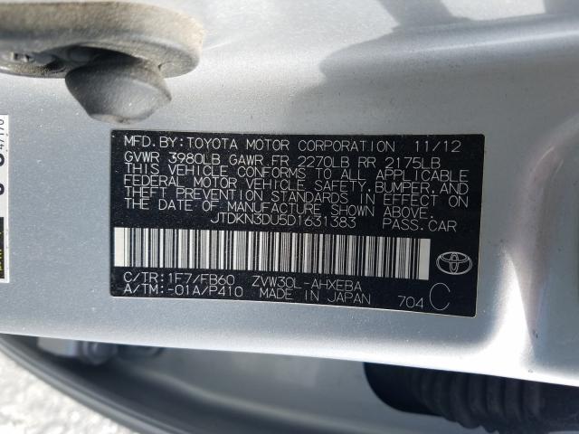 Photo 9 VIN: JTDKN3DU5D1631383 - TOYOTA PRIUS 