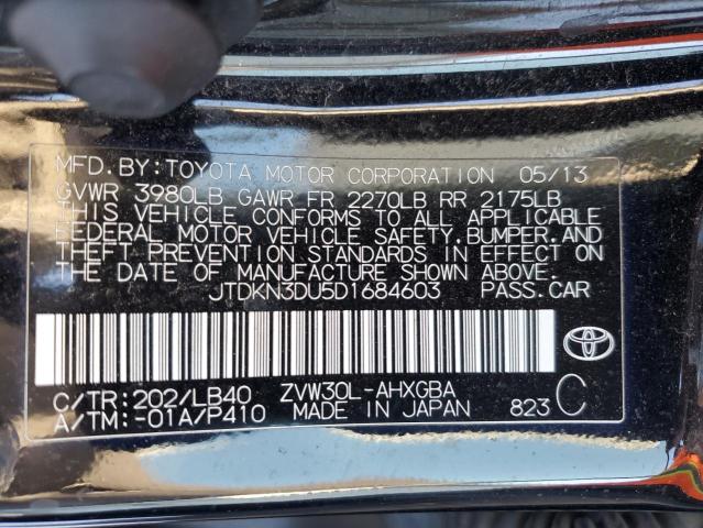 Photo 11 VIN: JTDKN3DU5D1684603 - TOYOTA PRIUS 