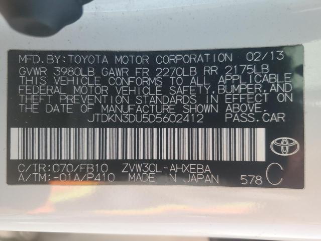 Photo 12 VIN: JTDKN3DU5D5602412 - TOYOTA PRIUS 