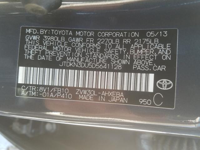 Photo 9 VIN: JTDKN3DU5D5641128 - TOYOTA PRIUS 