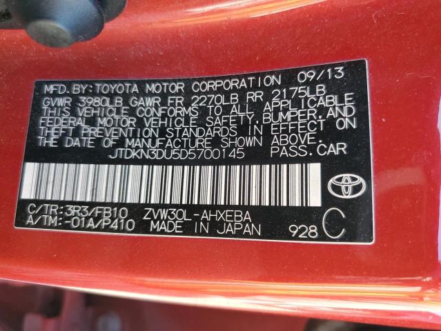 Photo 11 VIN: JTDKN3DU5D5700145 - TOYOTA PRIUS 