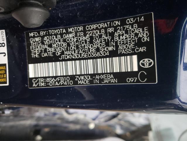 Photo 9 VIN: JTDKN3DU5E0368304 - TOYOTA PRIUS 