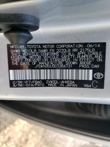 Photo 9 VIN: JTDKN3DU5E0384731 - TOYOTA PRIUS 