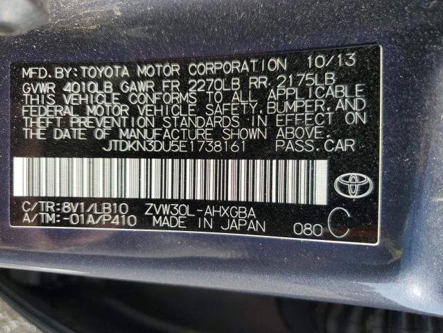 Photo 12 VIN: JTDKN3DU5E1738161 - TOYOTA PRIUS 