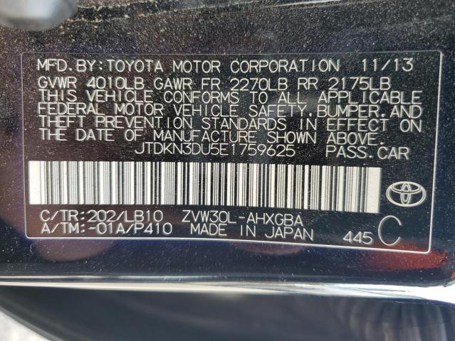 Photo 11 VIN: JTDKN3DU5E1759625 - TOYOTA PRIUS 