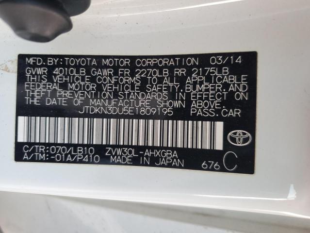 Photo 11 VIN: JTDKN3DU5E1809195 - TOYOTA PRIUS 