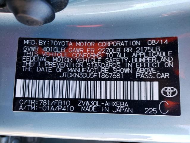 Photo 11 VIN: JTDKN3DU5F1867681 - TOYOTA PRIUS 