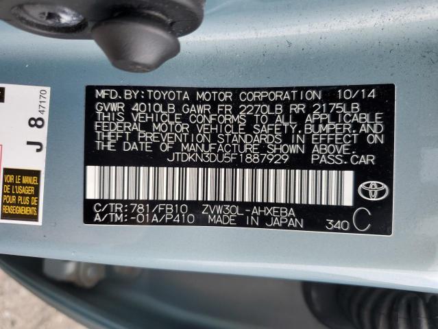 Photo 11 VIN: JTDKN3DU5F1887929 - TOYOTA PRIUS 