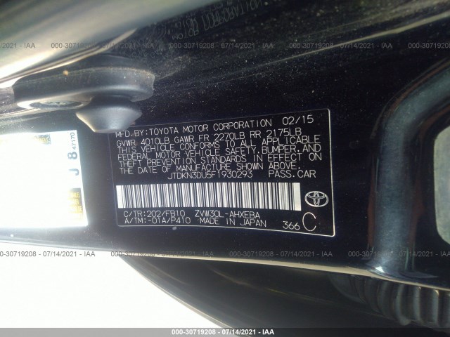 Photo 8 VIN: JTDKN3DU5F1930293 - TOYOTA PRIUS 