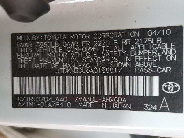 Photo 11 VIN: JTDKN3DU6A0168817 - TOYOTA PRIUS 