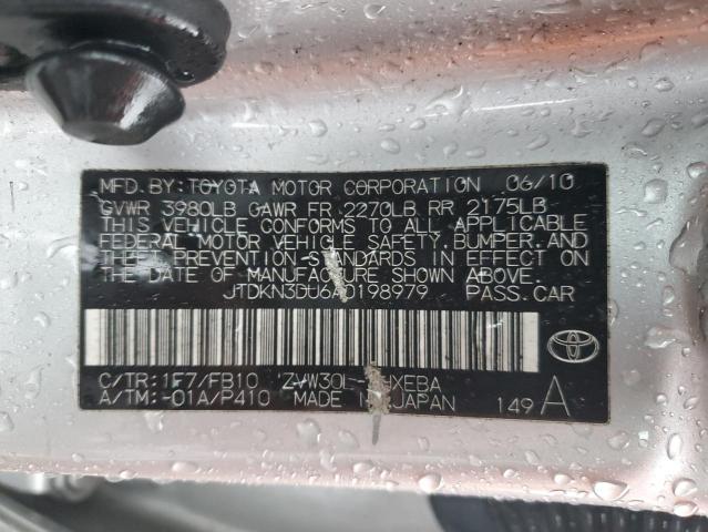 Photo 12 VIN: JTDKN3DU6A0198979 - TOYOTA PRIUS 