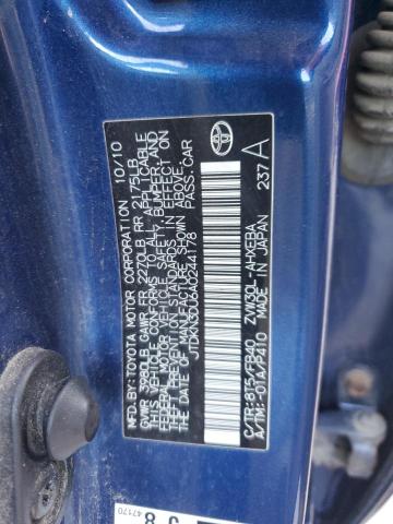 Photo 11 VIN: JTDKN3DU6A0244178 - TOYOTA PRIUS 