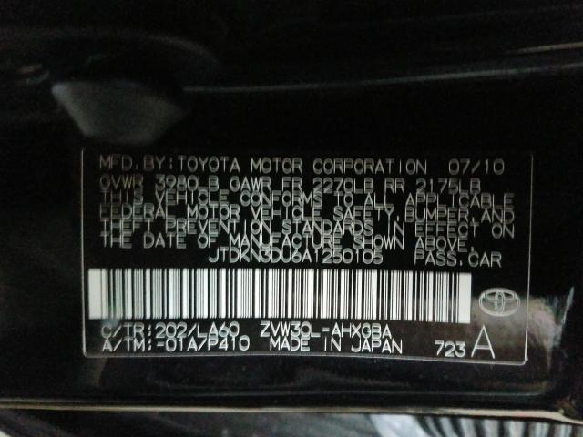 Photo 9 VIN: JTDKN3DU6A1250105 - TOYOTA PRIUS 