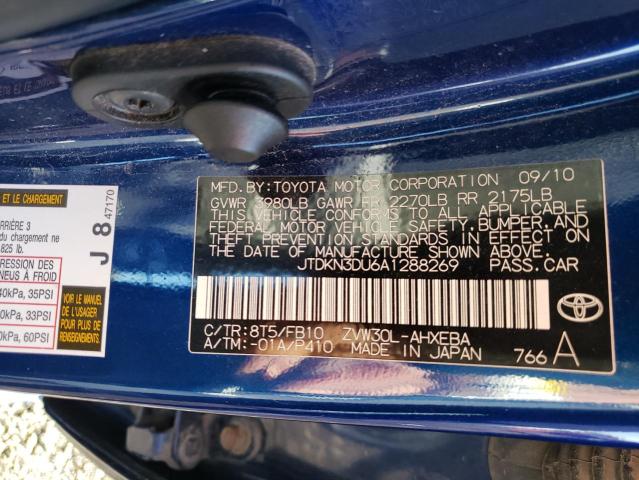 Photo 9 VIN: JTDKN3DU6A1288269 - TOYOTA PRIUS 