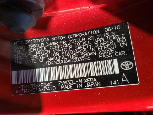 Photo 9 VIN: JTDKN3DU6A5203956 - TOYOTA PRIUS 