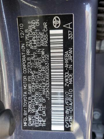 Photo 11 VIN: JTDKN3DU6B0263122 - TOYOTA PRIUS 