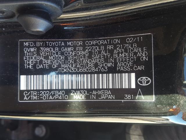 Photo 9 VIN: JTDKN3DU6B0284763 - TOYOTA PRIUS 