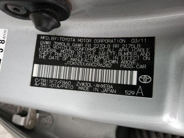 Photo 12 VIN: JTDKN3DU6B0296282 - TOYOTA PRIUS 