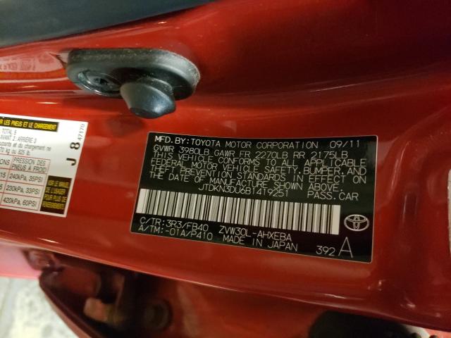 Photo 9 VIN: JTDKN3DU6B1419251 - TOYOTA PRIUS 