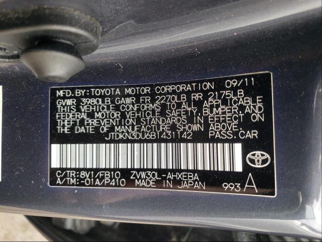 Photo 9 VIN: JTDKN3DU6B1431142 - TOYOTA PRIUS 