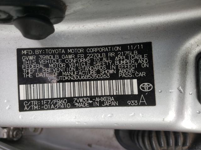 Photo 9 VIN: JTDKN3DU6B5350263 - TOYOTA PRIUS 