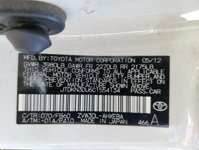 Photo 9 VIN: JTDKN3DU6C1554134 - TOYOTA PRIUS 