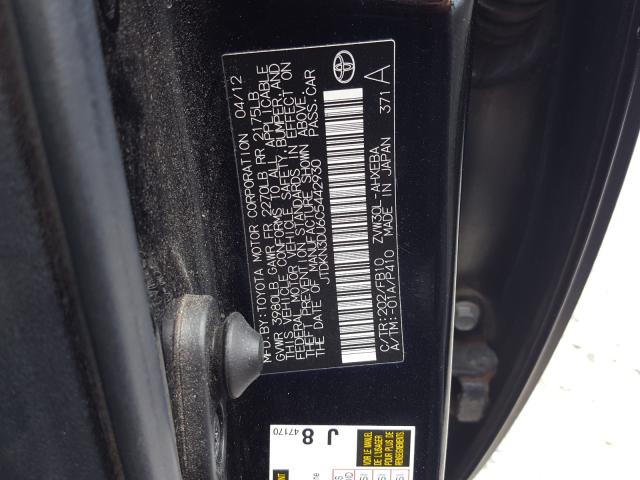 Photo 9 VIN: JTDKN3DU6C5442930 - TOYOTA PRIUS 