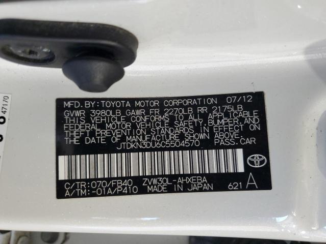 Photo 11 VIN: JTDKN3DU6C5504570 - TOYOTA PRIUS 