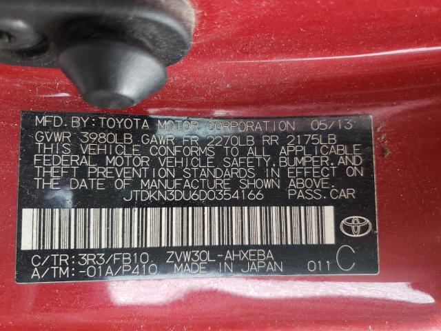 Photo 9 VIN: JTDKN3DU6D0354166 - TOYOTA PRIUS 