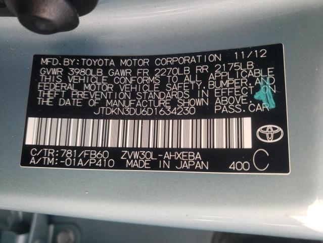 Photo 9 VIN: JTDKN3DU6D1634230 - TOYOTA PRIUS 