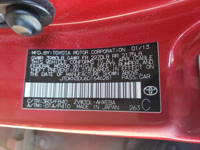 Photo 9 VIN: JTDKN3DU6D1646281 - TOYOTA PRIUS 